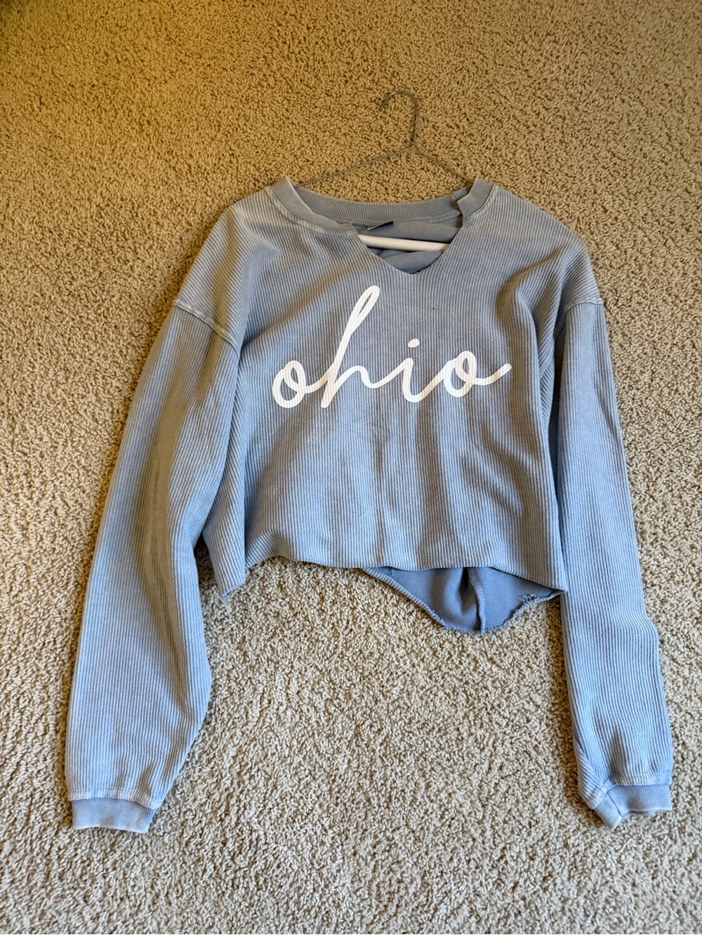 Women's Crewneck Sweater in Light Gray - M